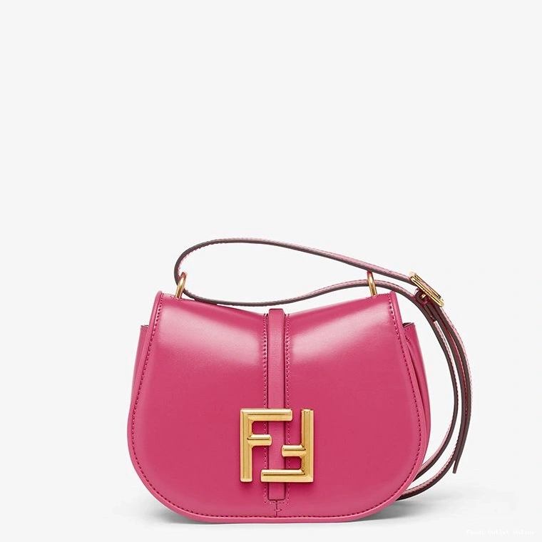 C'mon Fendi Mini Bag Rose Leather Calf In 0714